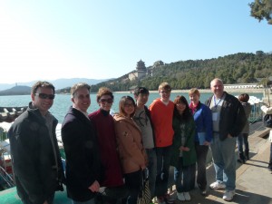 Amy and the US delegation soaking up the sun at the Summer Palace