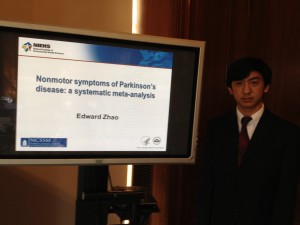 Edward presenting his research